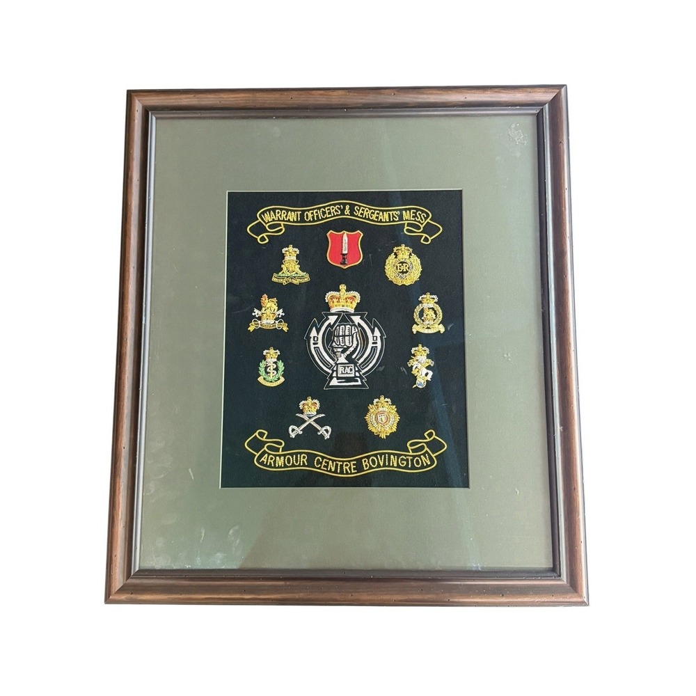 Vintage British Army Armour Centre Bovington Warrant Officers Seargent Mess Disp